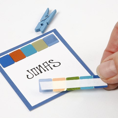 A Card Series with Masking Tape and Foil Mosaic Tiles