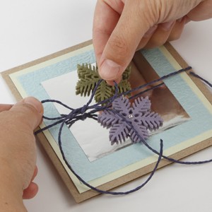 A Christmas Card with Felt Crystals