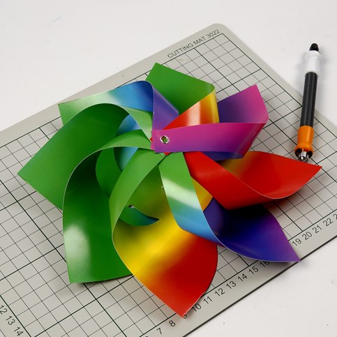 A Windmill made from Rainbow Card