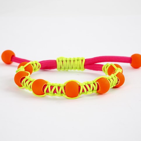 A Braided Bracelet with an Adjustable Knot made with Macram  Cord and Beads