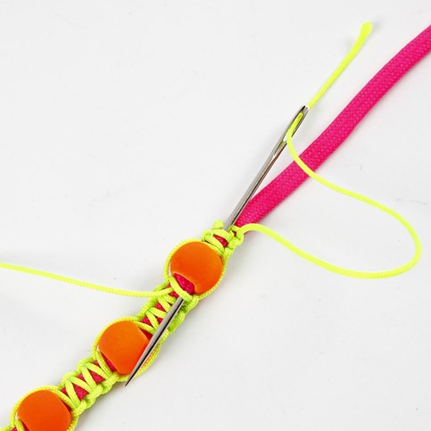 A Braided Bracelet with an Adjustable Knot made with Macram  Cord and Beads