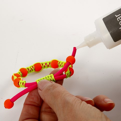 A Braided Bracelet with an Adjustable Knot made with Macram  Cord and Beads