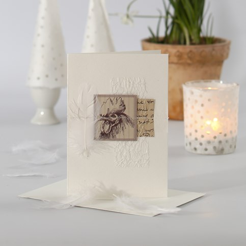 Easter Greeting Cards with sewn on Decorations and Vivi Gade Design Paper