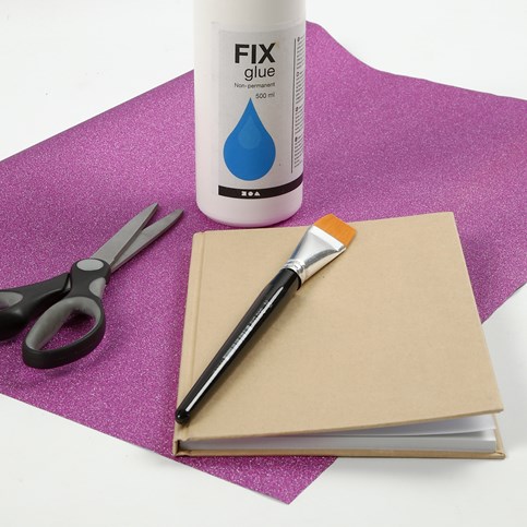 A Scrapbook made from a Notebook bound in Deco Foil