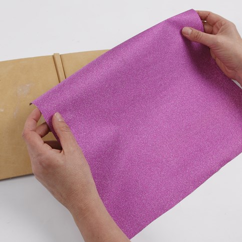 A Scrapbook made from a Notebook bound in Deco Foil