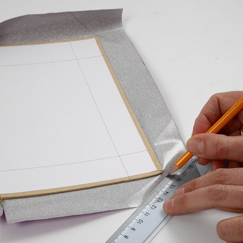 A Scrapbook made from a Notebook bound in Deco Foil
