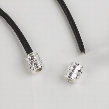 A Leather Cord with Wire Beads