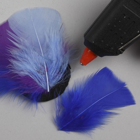 A Hair Band with a Feather Flower