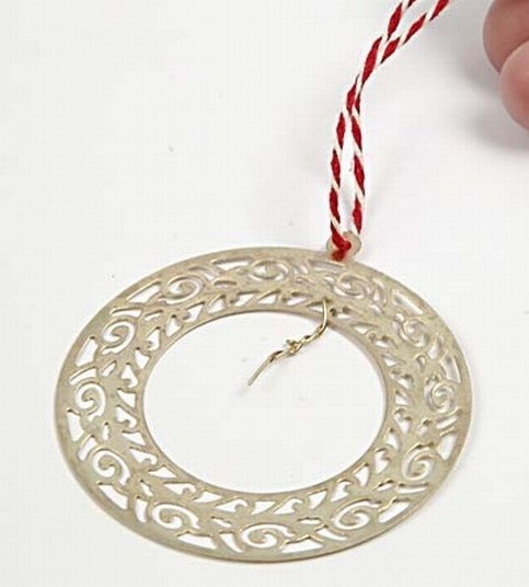 A Metal Wreath with a Polystyrene Ball