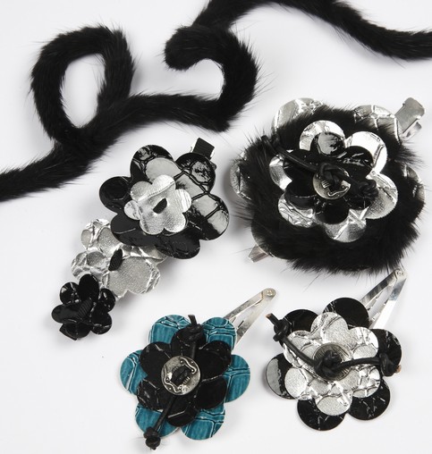 Exclusive Hair Accessories with Snakeskin Plastic Foil