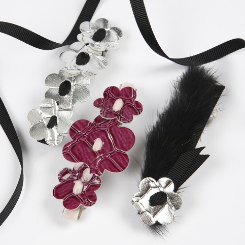 Exclusive Hair Accessories with Snakeskin Plastic Foil