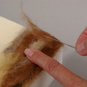 Needle felt on pencil case