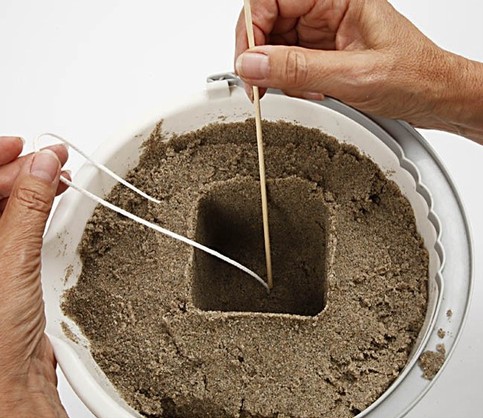 Candle making in Sand