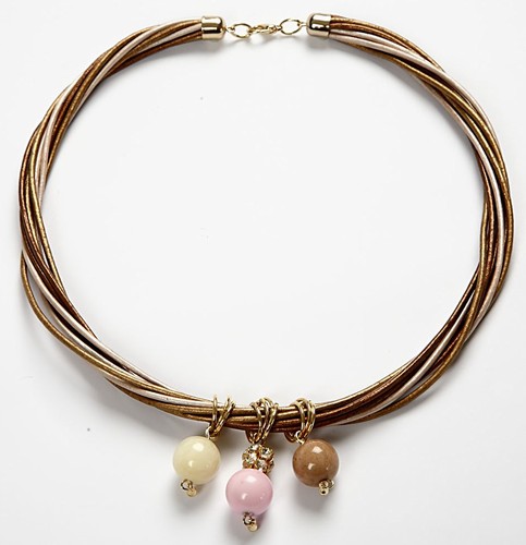 A Leather Necklace with Pendant