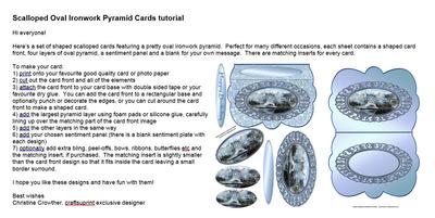 Scalloped Oval Ironwork Pyramid Cards tutorial Image