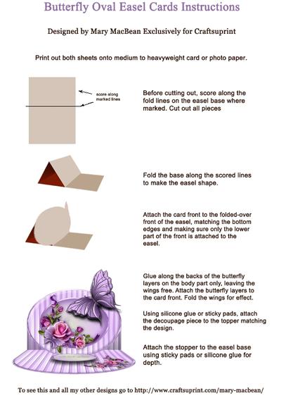 Butterfly Oval Easel Mini Kit PDF