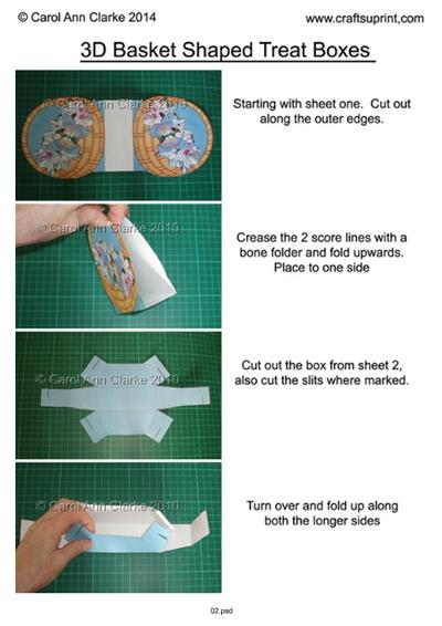 **3D Butterfly & Flower Basket Shaped Treat Boxes** Tutorial PDF