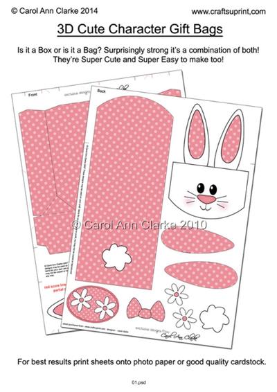 **3D Cute Character Gift Bag Mini Kits** Tutorial PDF-2