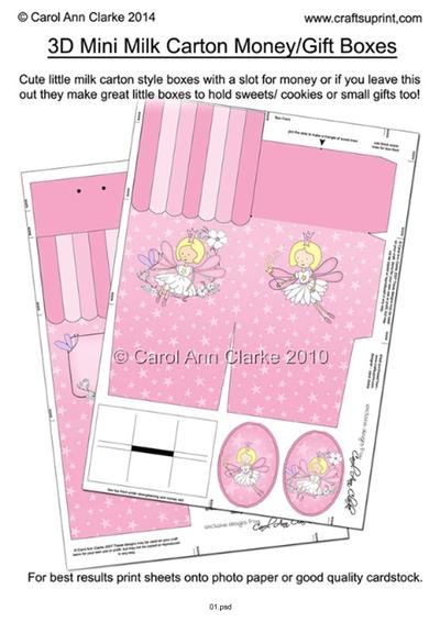 Milk Carton Money or Treat Box Mini Kit Tutorial PDF