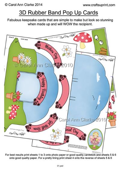 3D Rubber Band Pop Up Scene Cards Tutorial PDF-2
