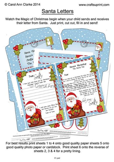  Child's Letters to and from Santa Mini Kits PDF