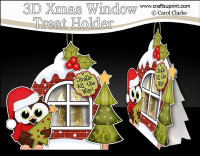 3D Xmas Window Treat Holder Tutorial Image