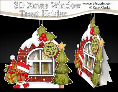 3D Xmas Window Treat Holder Tutorial Image-5