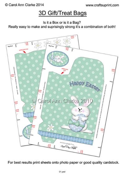 3D SPOOKY Halloween Gift Bag Mini Kits Tutorial PDF-2