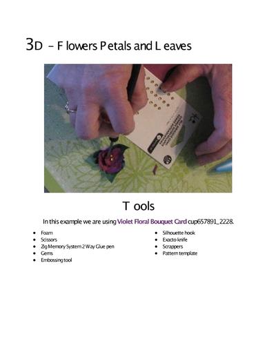 3D Flower Assembly Instructions PDF