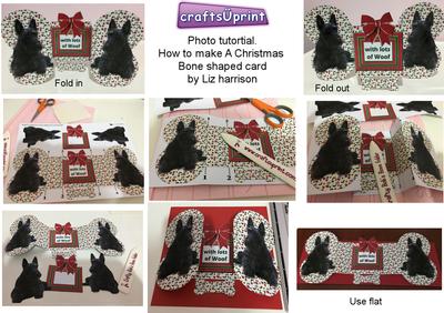 Christmas Dog Bone shaped Card Tutorial Image-2