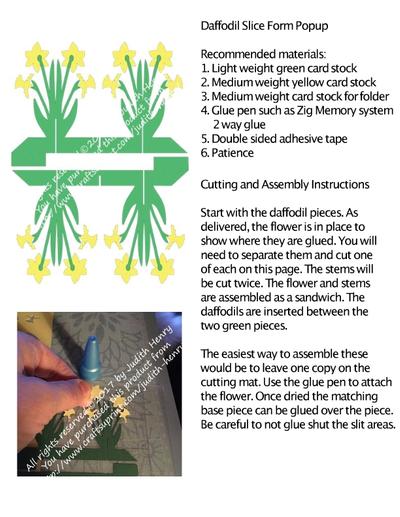 3D Daffodil Sliceform Tutorial PDF