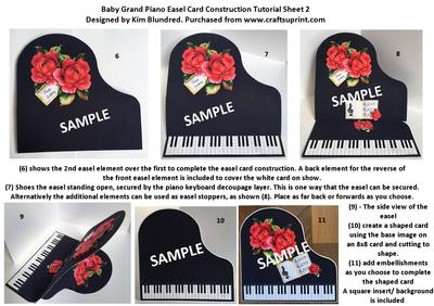 Baby Grand Piano Easel Card Construction Image-2