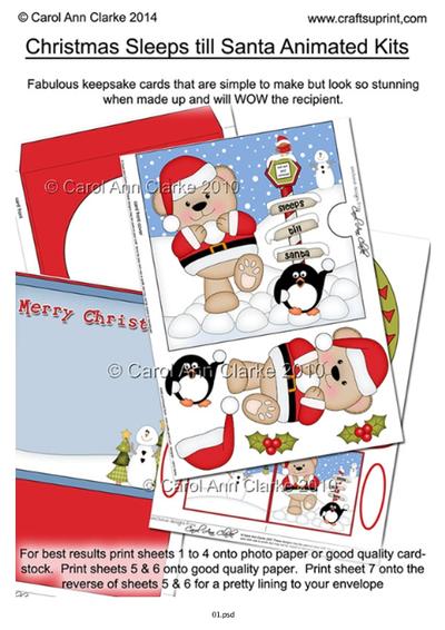 3D Christmas Sleeps till Santa 2017 Tutorial PDF