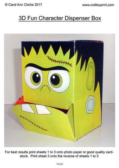 Fun Halloween Dispenser Box Tutorial PDF