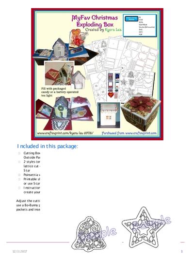 Christmas Exploding Box (Machine Cutting File) PDF