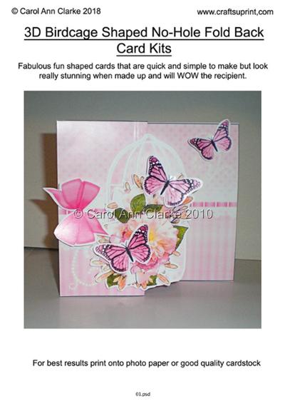 3D Shaped Fold back Card - Floral Birdcage Tutorial PDF