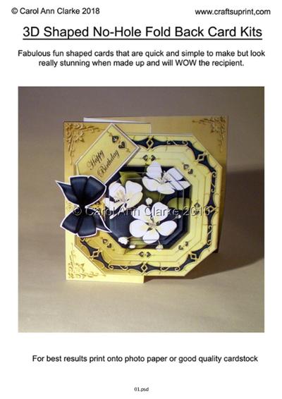 3D Shaped No-Hole Fold Back Card with pyramage Tutorial PDF