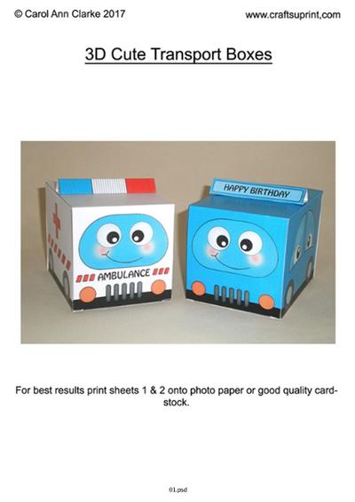 Fun Cute Transport Box Mini Kit Tutorial PDF