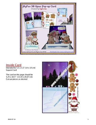 MyFav Christmas 3D Popup Card PDF