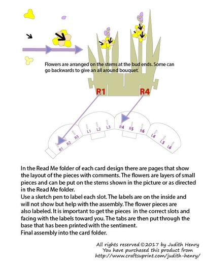 Birthday Flower of the month Slice form assembly Image