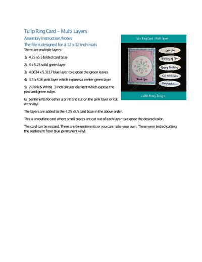 Tulip Ring Card Assembly notes PDF