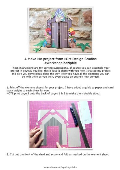 A 3D Garden shed and box Make me project mini kit PDF