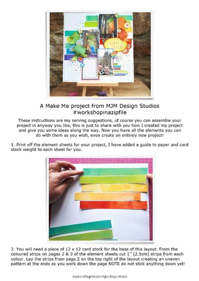 You colour my world memory page Make me project mini kit, scrapbook page PDF