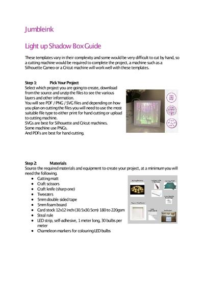 How to assemble a shadow box scene. PDF