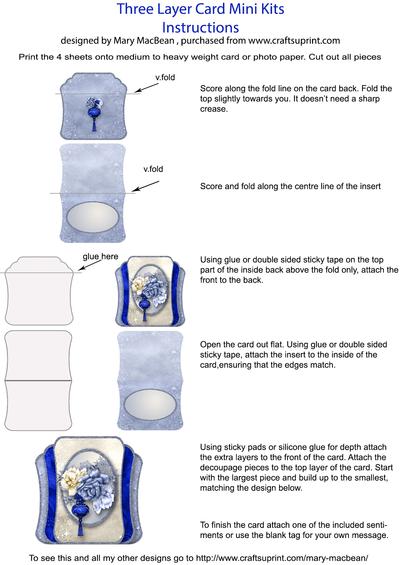 Three Layer Card Mini Kits Instructions Image