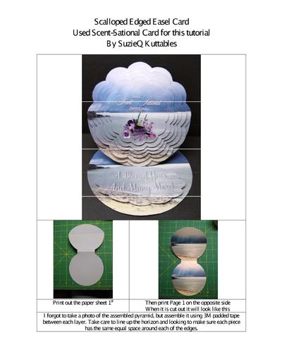 Scalloped Edge Pyramid Easel Card PDF