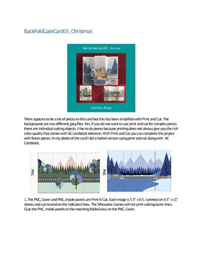 Back Fold Gate Card #03-Christmas Card Assembly notes PDF