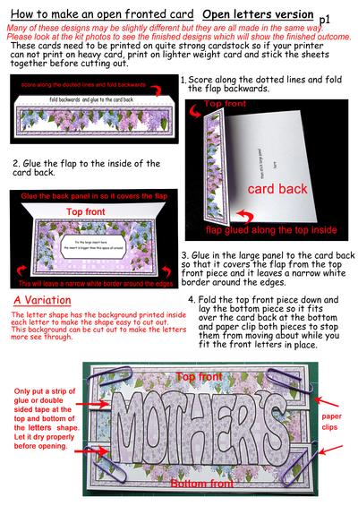 Open front letters card Image