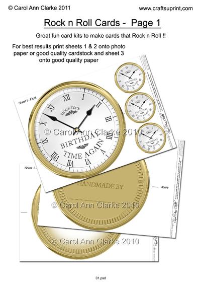 Rock n Roll Card Tutorial PDF