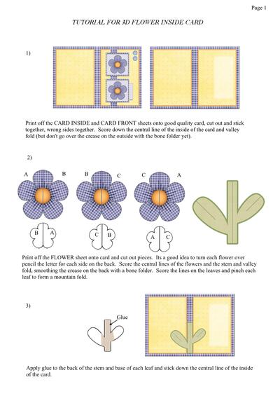 3D Flower Inside Card Tutorial Image